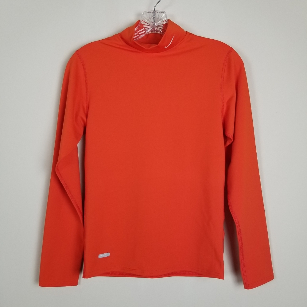 Nike Dri Fit Mock Neck Long Sleeve Shirt Top Small - Picture 1 of 4